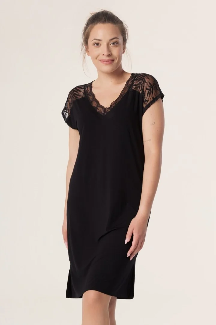 Mefemi by Nipplex Petra krótka koszulka nocna damska elegancka