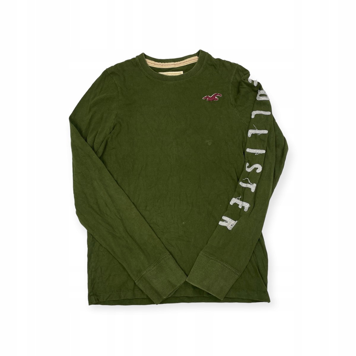 Bluzka damska długi rękaw khaki HOLLISTER M