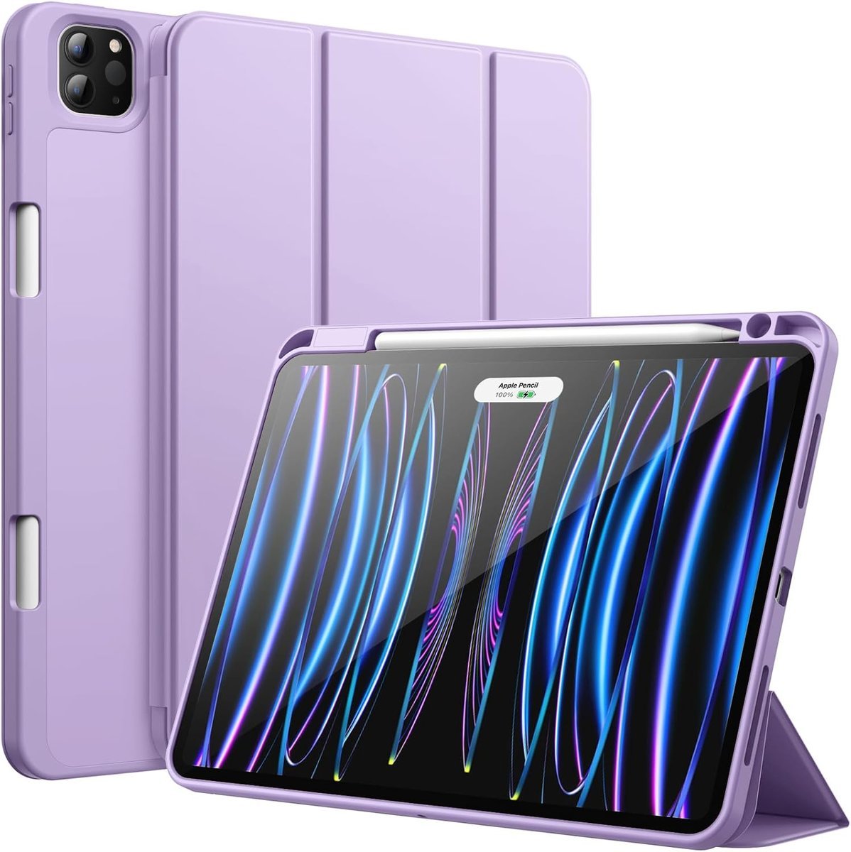 JETech Etui dla iPad Pro 11 Cala (Model 2022/2021/2020) z uchwytem na długopis, Wspierać Pencil 2.Generacji Ładowania, Szczupły Pokrowiec na Tablet ..