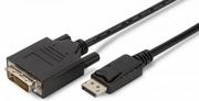 Adaptery i przejściówki - Digitus Kabel adapter DisplayPort z zatrzaskiem 1080p 60Hz FHD Typ DP/DVI-D (24+1) M/M 2m AK-340306-020-S - miniaturka - grafika 1