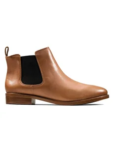 Clarks Sztyblety "Taylor Shine" w kolorze jasnobrązowym - Botki damskie - miniaturka - grafika 1