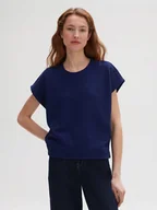 Bluzy damskie - OPUS Bluza w kolorze granatowym - miniaturka - grafika 1