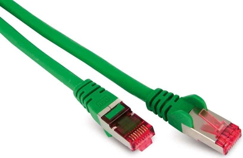 Kabel sieciowy patch S/CONN, kat. 6A, S/FTP, PIMF, bezhalogenowy, GHMT-CERTIFIED, zielony, 5,0 m (75715-AG)