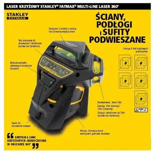 Stanley FatMax Multi-Line 360x3 FMHT1-77357 (FMHT1-77357 / 3253561773570) - Poziomice laserowe - miniaturka - grafika 3