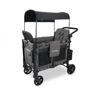 WonderFold, Elite Double, wózek 2-osobowy, wagon, Gray - Wózki dziecięce - miniaturka - grafika 1