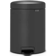 Kosze na śmieci - Brabantia Kosz na śmieci pedałowy NewIcon 5l mineral infinite grey 200489 - miniaturka - grafika 1