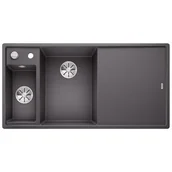 Zlewozmywaki - Blanco AXIA III 6 S Silgranit PuraDur Szarość skały lewa korek auto. InFino deska szkło białe odsączarka stalowa 524654 - miniaturka - grafika 1