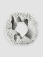 Apaszki i szaliki damskie - Szary komin z fakturą - miniaturka - grafika 1