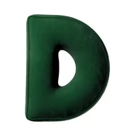 Dekoracje domu - Poduszka literka D, butelkowa zieleń, 30x40cm, Posh Velvet - miniaturka - grafika 1