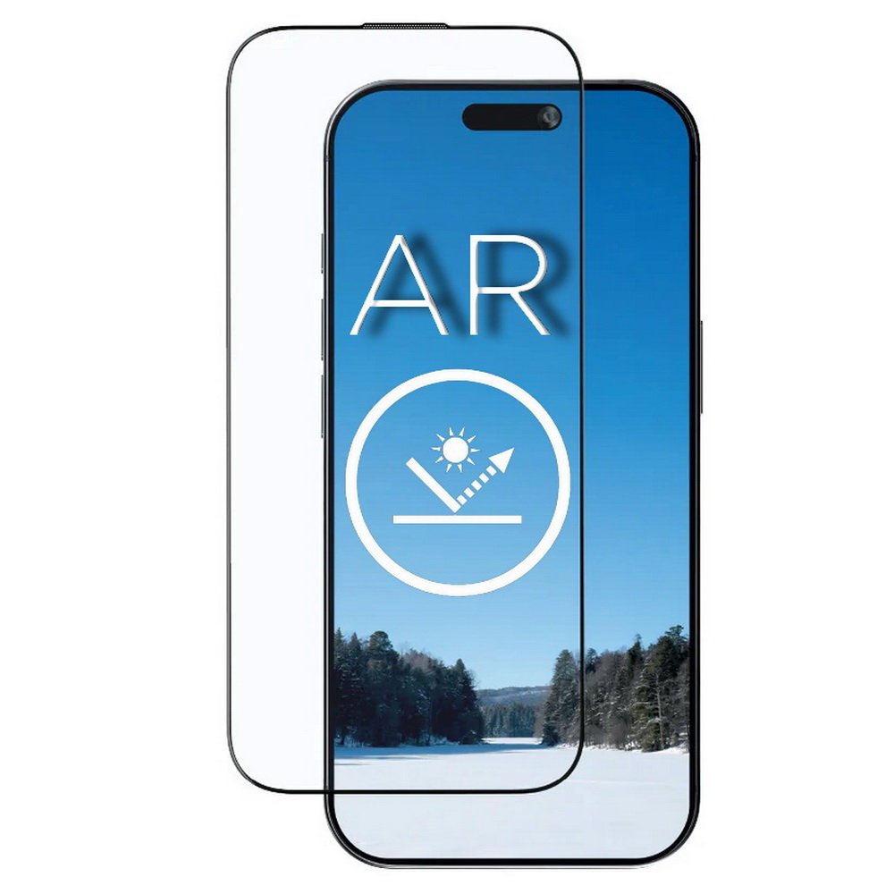 Szkło hartowane XHD AR Anti Reflective Glass szybka anty-refleksyjna przeciwodblaskowa do Apple iPhone 16 Pro (Clear / Black Frame)