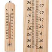 Termometry domowe - Termometr Dom Drewniany Duży Wewnętrzny Zewnętrzny - miniaturka - grafika 1