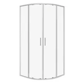 Kabiny prysznicowe - Novoterm Kabina prysznicowa półokrągła 80x80 RS Solid Kerra - miniaturka - grafika 1