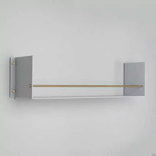 Półka Girder Shelf Szara z mosiądzem - Półki do salonu Półka Girder Shelf Szara z mosiądzem - Półki do salonu - miniaturka - grafika 1