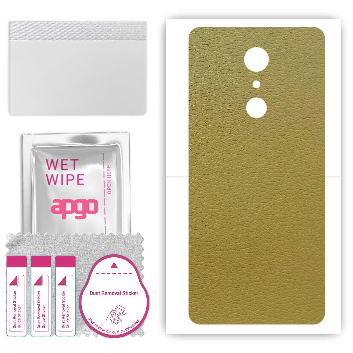 Folia naklejka skórka strukturalna na TYŁ do LG Q9 - Skóra Oliwkowa - apgo SKINS