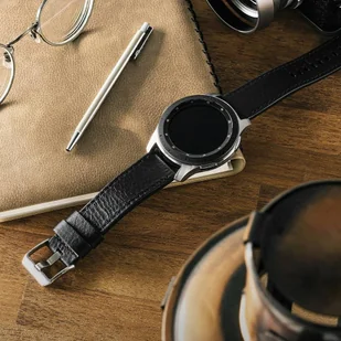 Ringke Leather One Classic skórzana bransoleta opaska pasek do zegarka smartwatch Samsung Galaxy Watch 3 41 mm czarny (COM-B-20-20) - Akcesoria do smartwatchy - miniaturka - grafika 2