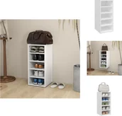 Szafki na buty - vidaXL Szafka na buty biała 31,5x35x70 cm materiał drewnopochodny - Stojaki i szafki na buty - miniaturka - grafika 1