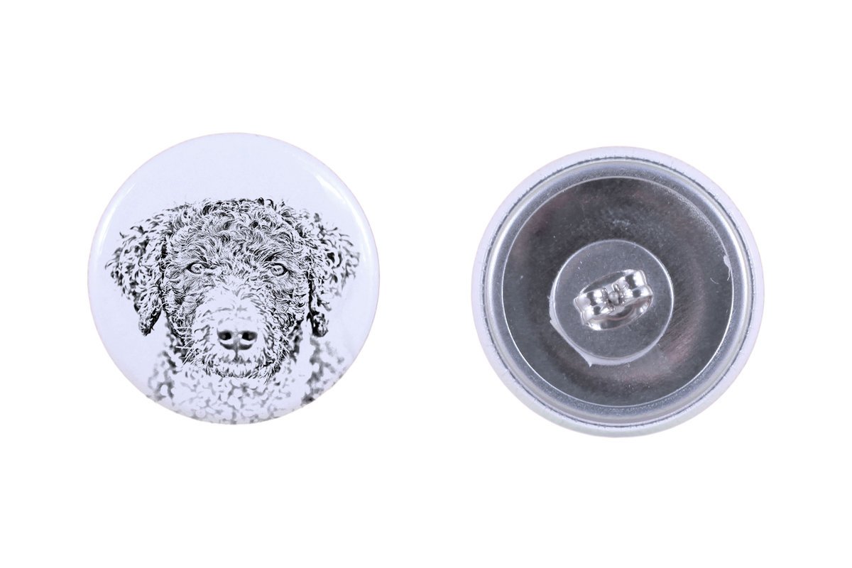 Hiszpański pies wodny - wyjątkowe kolczyki z psem, twój pupil na breloku, marka własna Art-Dog