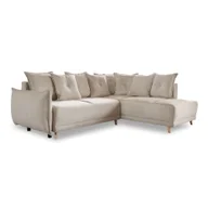 Narożniki - Beżowy sztruksowy rozkładany narożnik (prawostronny) Lazy Lukka – Miuform - miniaturka - grafika 1