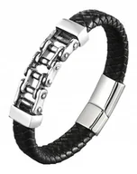 Bransolety męskie - MĘSKA BRANSOLETKA ŁAŃCUCH MOTOCYKLOWY EKO 19CM - miniaturka - grafika 1