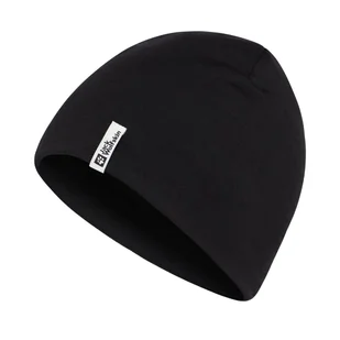 Czapka merino Jack Wolfskin MERINO BEANIE black - Czapki damskie - miniaturka - grafika 1