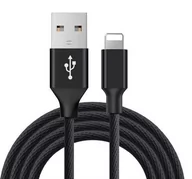 Kable USB - Kabel Sznurkowy Iphone 5/6 Czarny - miniaturka - grafika 1