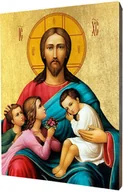 Ikony i obrazy sakralne - Ikona Pozwólcie dzieciom przychodzić do mnie - miniaturka - grafika 1