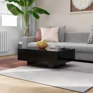 Ławy i stoliki kawowe - vidaXL Stolik kawowy, czarny, 90x60x31 cm, płyta wiórowa vidaXL - miniaturka - grafika 1