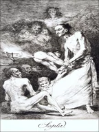 Plakaty - Plate 69 from Los Caprichos- Blow (Sopla, Francisco Goya - plakat Wymiar do wyboru: 50x70 cm - miniaturka - grafika 1