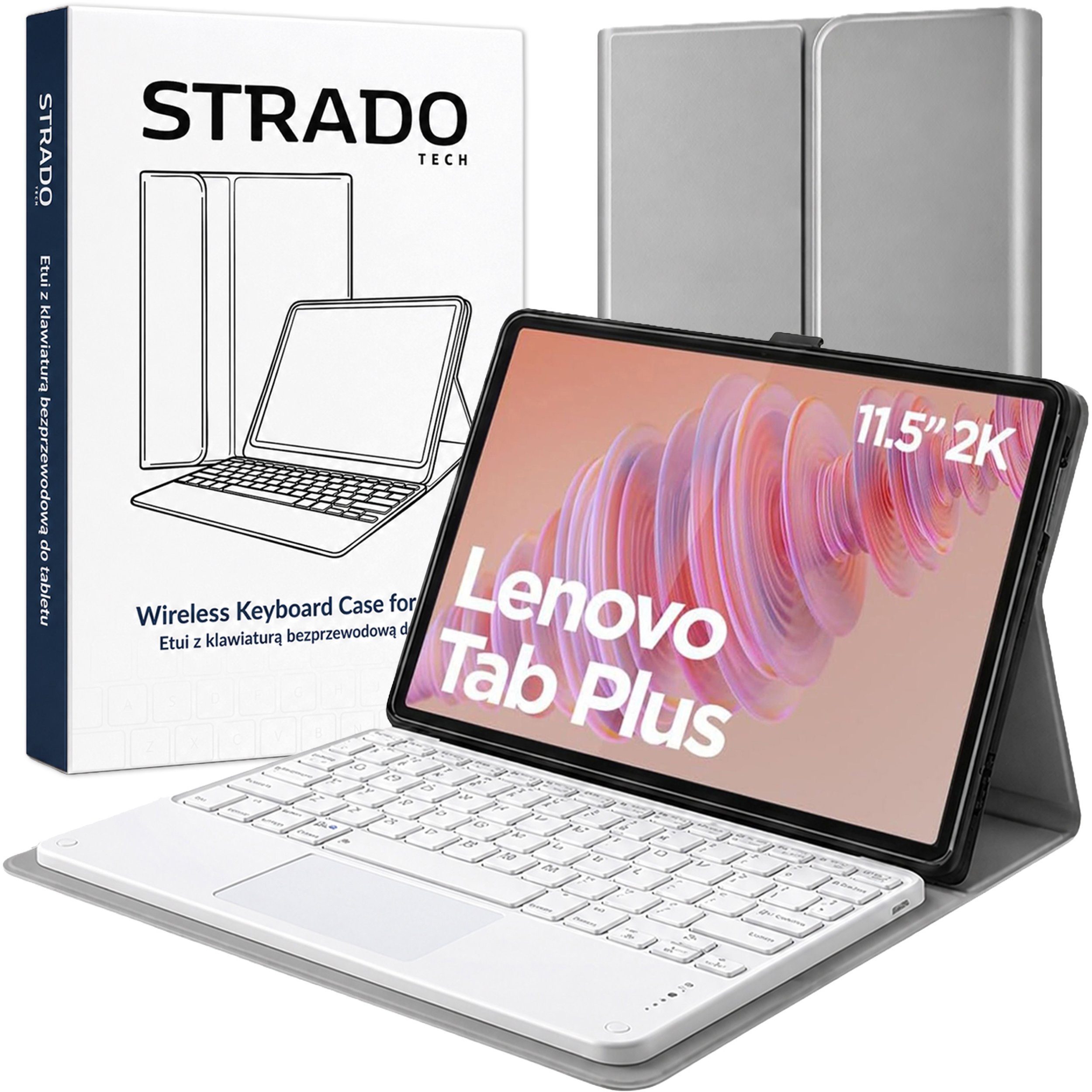 Strado-Tech Etui z klawiaturą do Lenovo Tab Plus 11.5