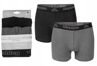 KAPPA BOKSERKI MĘSKIE MAJTKI 2P CZARNE/GRAFITOWE r.XL - Majtki męskie - miniaturka - grafika 1