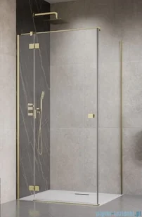 Radaway Essenza 8 Brushed Gold Kdj kabina 120x90cm lewa szczotkowane złoto 10480812-01-01L/10470337-99-01L/10113090-01-01 - Kabiny prysznicowe - miniaturka - grafika 1