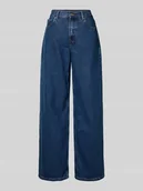 Spodnie damskie - Jeansy z szeroką nogawką z czystej bawełny - miniaturka - grafika 1