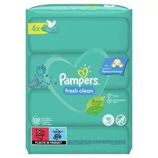 PAMPERS Chusteczki Fresh Clean 4x80szt 8001841078052 - Chusteczki nawilżane - miniaturka - grafika 1