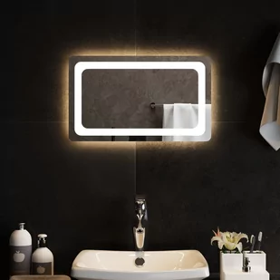 vidaXL Lustro łazienkowe z LED, 50x30 cm - Lustra - miniaturka - grafika 1