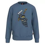 Bluzy dla chłopców - LEGO Chłopięca bluza Ninjago Jungen LWStorm 102, 612 Faded Blue, 98 - miniaturka - grafika 1