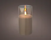 Świece - Świeczka W Szkle Led Ozdobna Szara 15 Cm - miniaturka - grafika 1