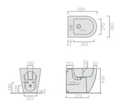 Bidety - Galassia Dream Bidet stojący 52x36 cm biały 7328 - odbiór osobisty: Kraków, Warszawa - miniaturka - grafika 1