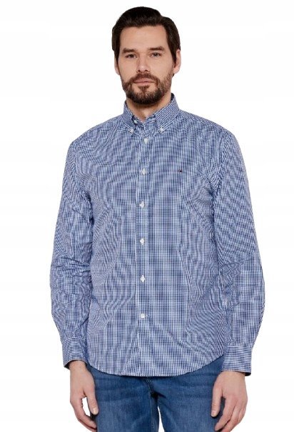 TOMMY HILFIGER KOSZULA CASUAL W KRATĘ Z KOŁNIERZYKIEM I GUZIKAMI M 1J9A