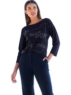 Koszulki i topy damskie - Heine Koszulka w kolorze granatowym - miniaturka - grafika 1