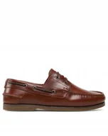 Mokasyny męskie - TOMMY HILFIGER MOKASYNY MĘSKIE SKÓRZANE BRĄZOWE 42 I1D - miniaturka - grafika 1