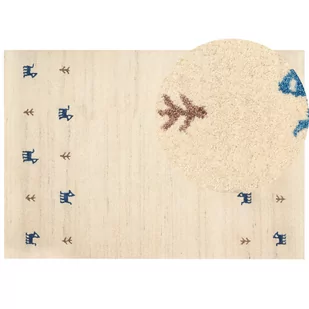 Dywan wełniany 160x230 cm beżowy YALI - Dywany - miniaturka - grafika 1