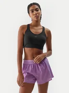 Spodnie sportowe damskie - 4F Szorty sportowe 4FWSS24TFSHF502 Fioletowy Regular Fit - miniaturka - grafika 1