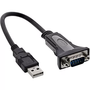InLine Kabel USB Szeregowy DB9 0.25m Czarny 33306I - Kable USB - miniaturka - grafika 1
