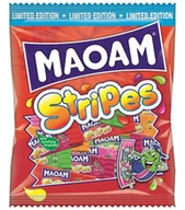 Gumy do żucia, lizaki, dropsy - Maoam, gumy owocowe Stripes, mix smaków, 175g - miniaturka - grafika 1