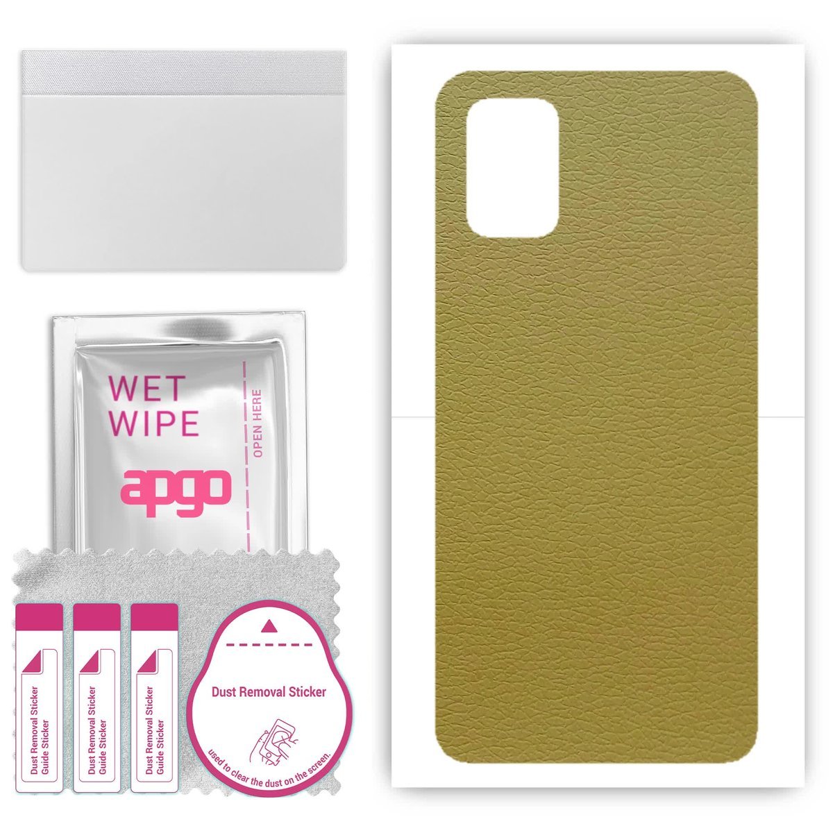 Folia naklejka skórka strukturalna na TYŁ do Samsung Galaxy M51 - Skóra Oliwkowa - apgo SKINS