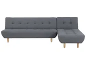 Narożniki - Beliani Sofa narożna tapicerowana ciemnoszara ALSTEN - miniaturka - grafika 1