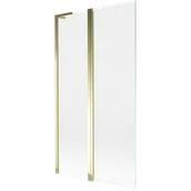 Parawany nawannowe - Mexen Mist L parawan nawannowy 2-skrzydłowy 100 x 150 cm, transparent, złoty - 8A9L-100-011-50-00 - miniaturka - grafika 1