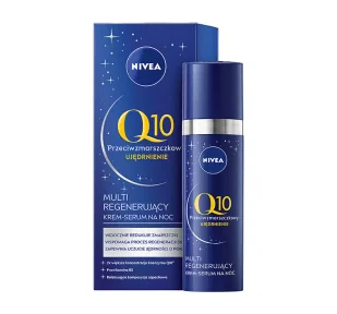 Nivea Q10 Power przeciwzmarszczkowe serum regenerujące na noc 30ml - Serum do twarzy - miniaturka - grafika 1