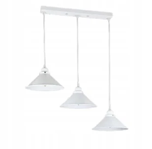 Lampa Sufitowa Plafon Żyrandol Biała Szara Kuchnia Salon Wisząca Nowoczesn - Lampy sufitowe - miniaturka - grafika 1