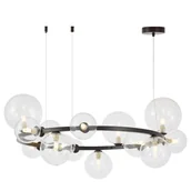 Lampy sufitowe - NOWOCZESNA LAMPA WISZĄCA CZARNA MERIDO W15 - miniaturka - grafika 1